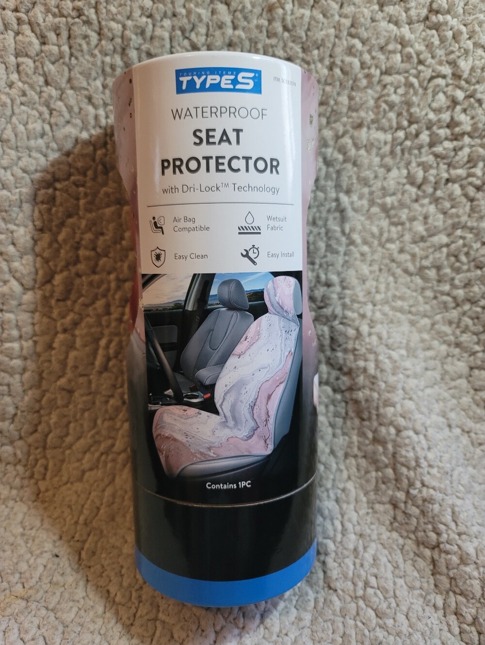 Pink Marble Waterproof Seat Protector
